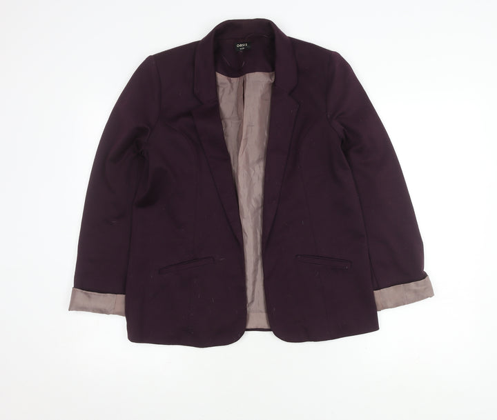 Oasis Women's Purple Blazer, Size 10, Lined, Regular Fit
