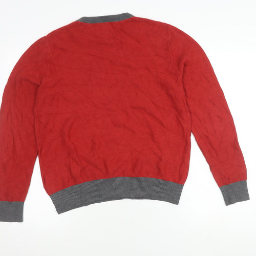 Tommy Hilfiger Men's Red Pullover Jumper, Size S