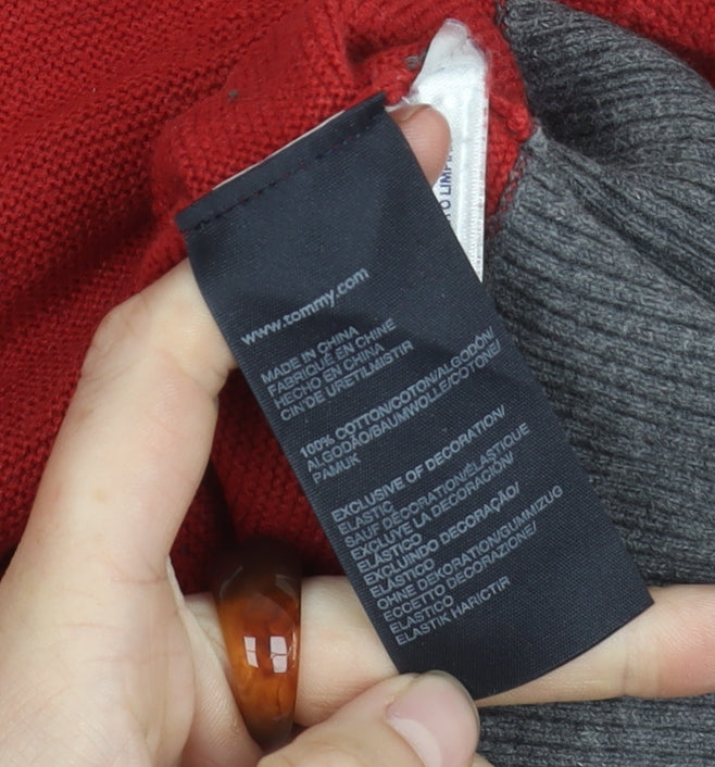 Tommy Hilfiger Men's Red Pullover Jumper, Size S