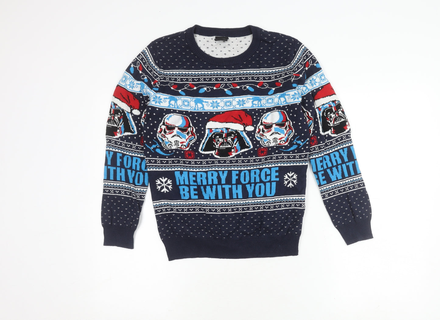 Tu Boys Star Wars Christmas Jumper, Blue 11 Years