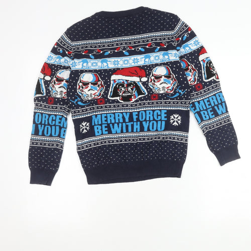 Tu Boys Star Wars Christmas Jumper, Blue 11 Years