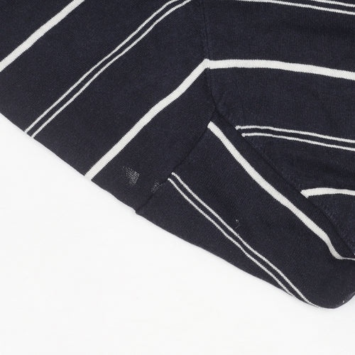 Marks and Spencer Men's Black 3XL Striped Polo