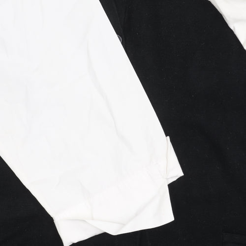 EWM Women’s Black White Blouse, Plus Size 22-24, Collared