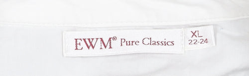 EWM Women’s Black White Blouse, Plus Size 22-24, Collared