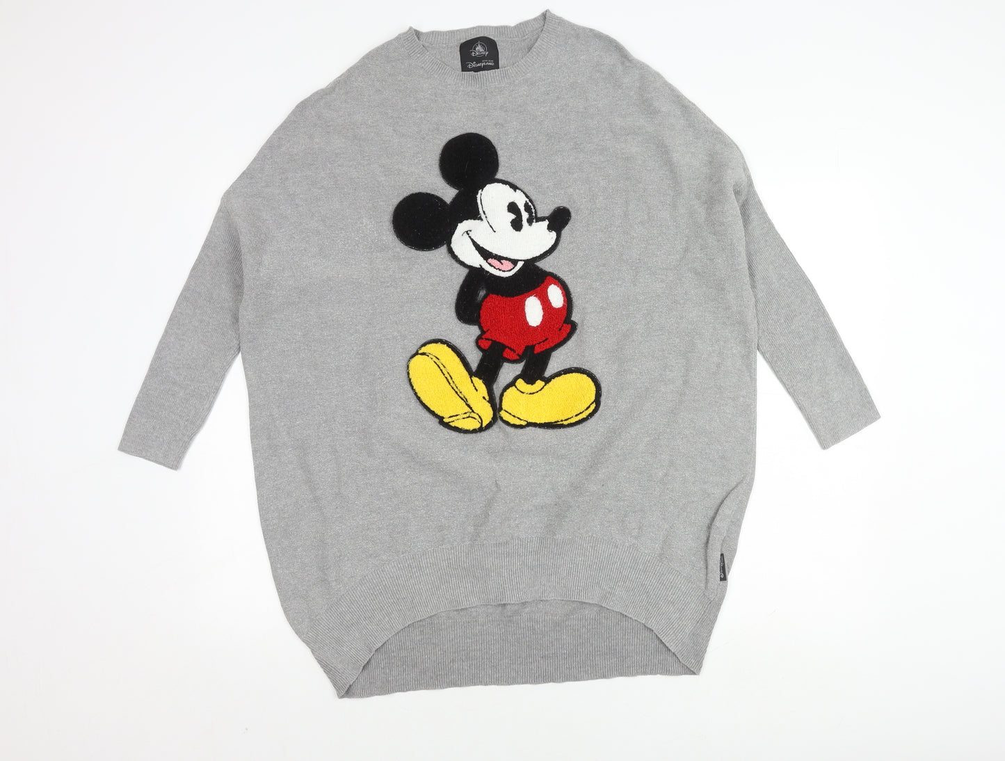 Disney Women’s Grey Mickey Pullover Jumper L