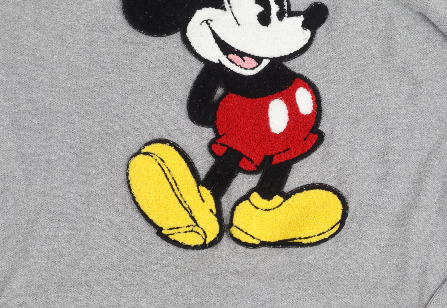 Disney Women’s Grey Mickey Pullover Jumper L
