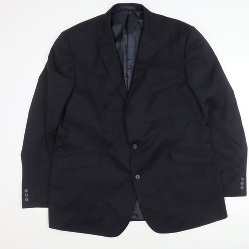 Pierre Cardin Mens Blue Wool Blazer, Size 44L
