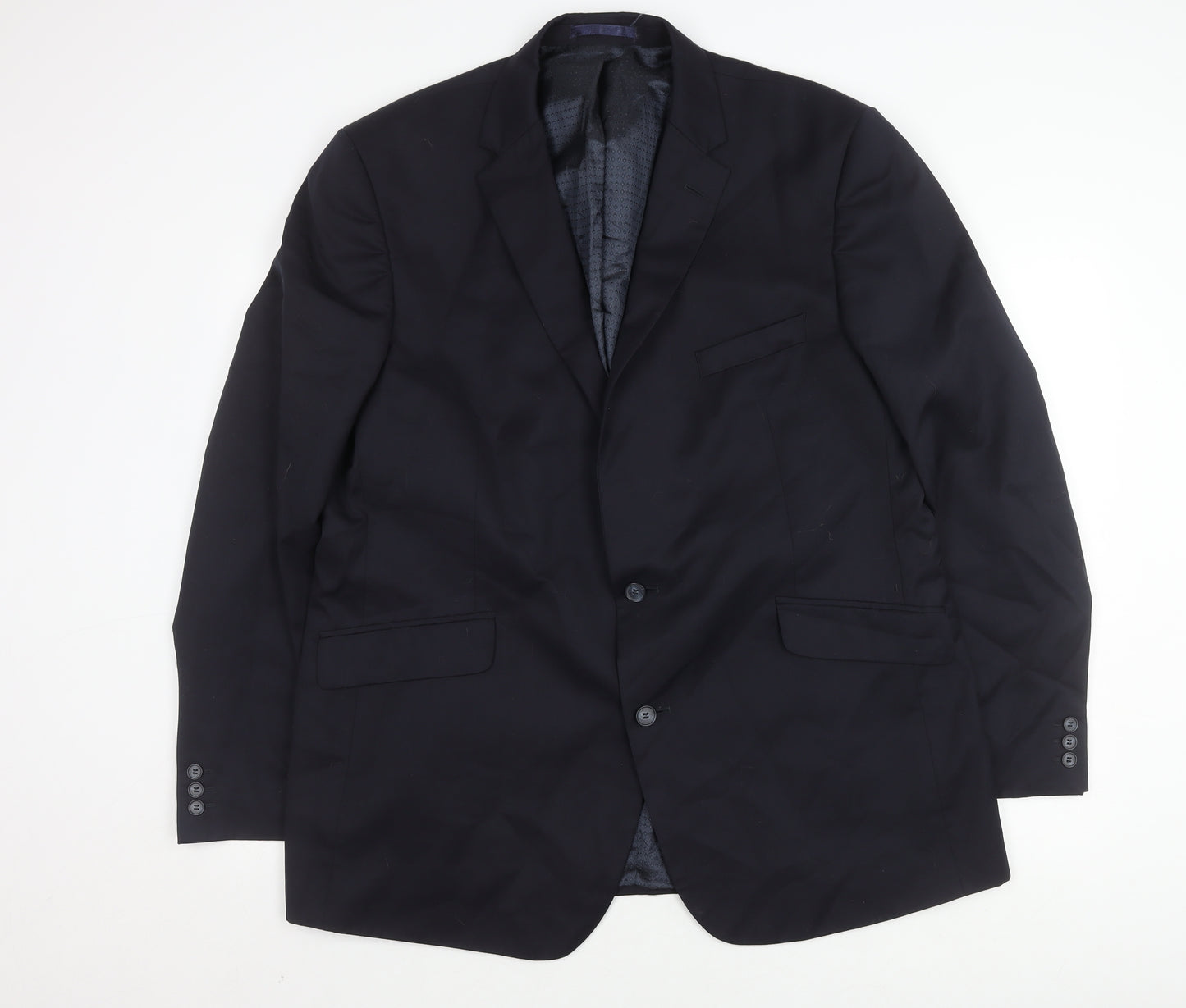Pierre Cardin Mens Blue Wool Blazer, Size 44L