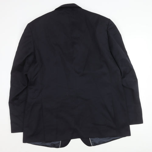 Pierre Cardin Mens Blue Wool Blazer, Size 44L