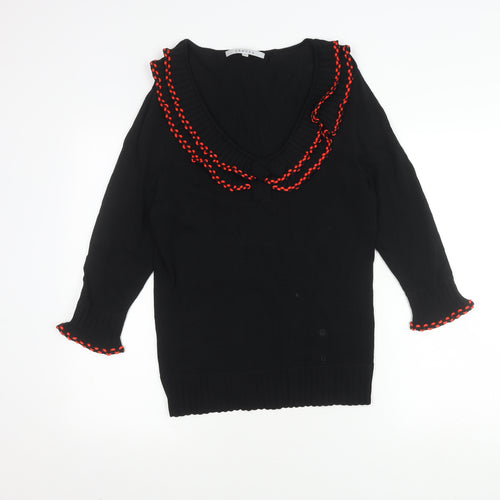 Chesca Women's Black V-Neck Jumper, Size 13