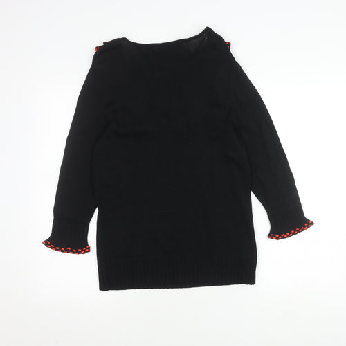 Chesca Women's Black V-Neck Jumper, Size 13