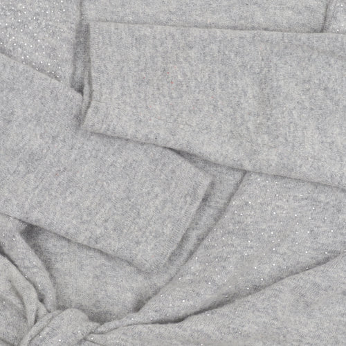 Laura Ashley Women's Grey Cardigan in Size 14 with Glitter
