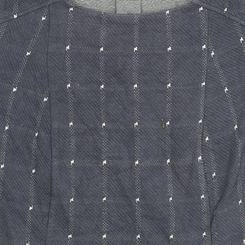 White Stuff Women's Blue A-Line Dress, Size 14, Check Pattern