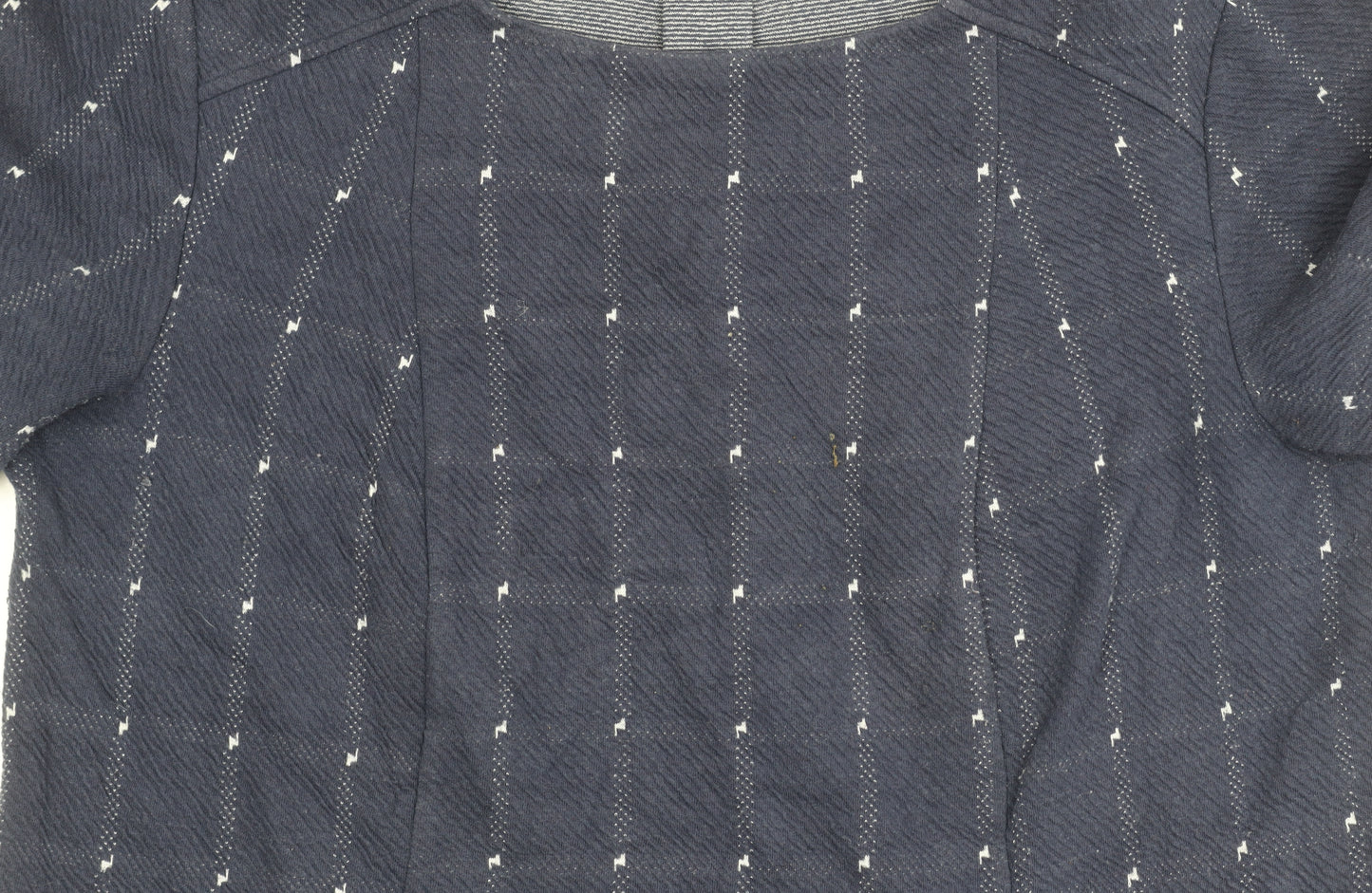 White Stuff Women's Blue A-Line Dress, Size 14, Check Pattern