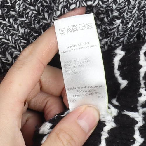 Marks and Spencer Women's Acrylic Jumper Black Size 20