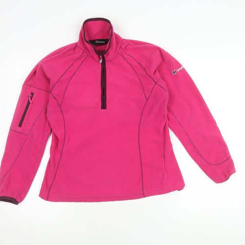 Berghaus Women's Pink Fleece Zip Hoodie Size 12