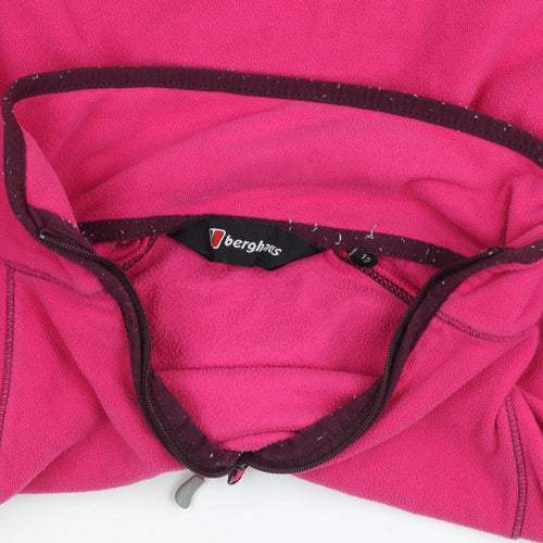 Berghaus Women's Pink Fleece Zip Hoodie Size 12