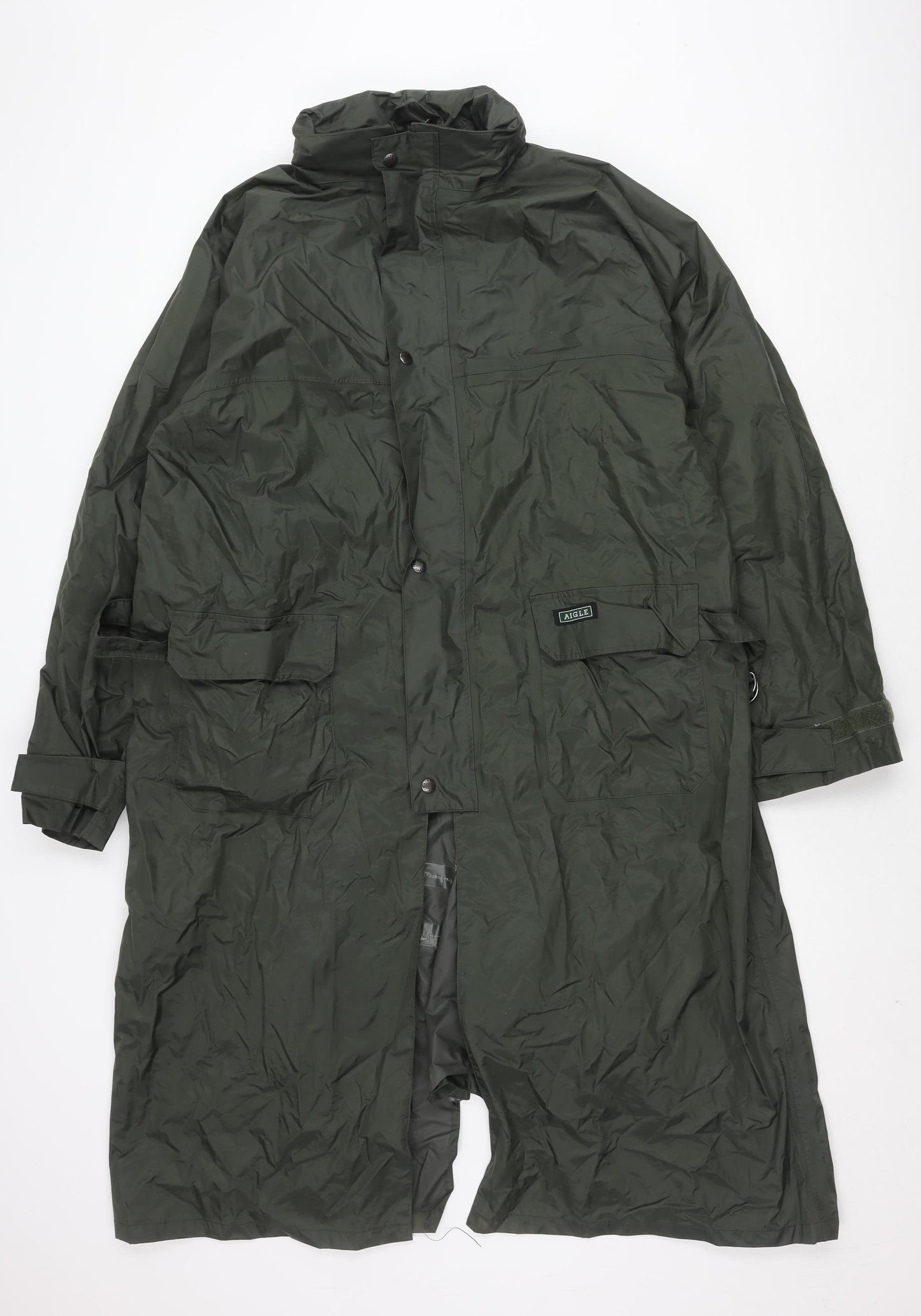 Aigle Men's Green Long Coat in M