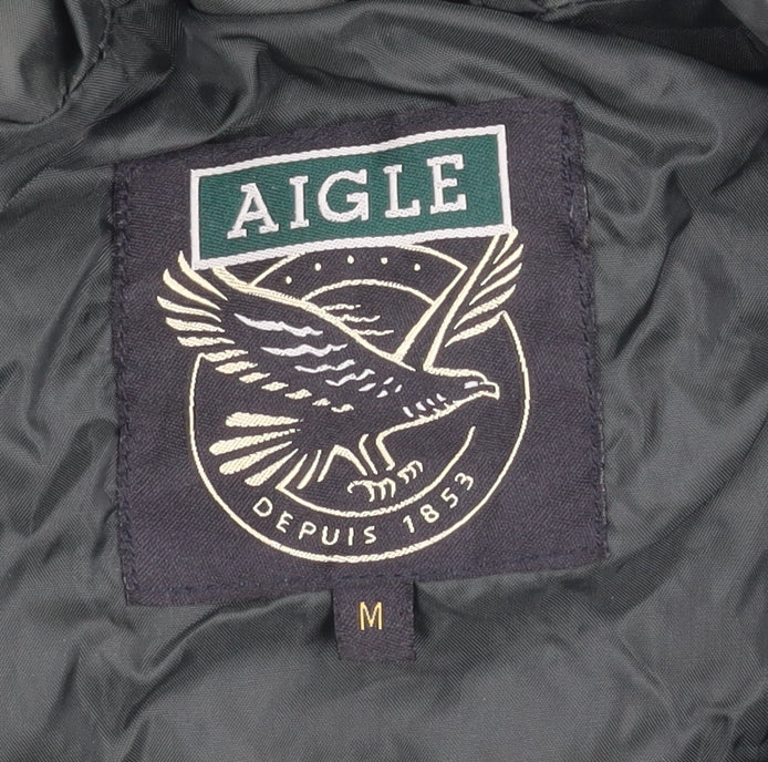 Aigle Men's Green Long Coat in M