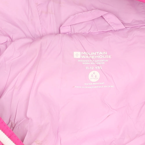 Mountain Warehouse Girls Pink Puffer Jacket 11-12 Years