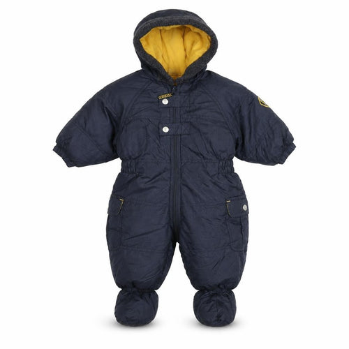 C&A Unisex Baby Blue Snowsuit 6-9 Months Hooded Insulated