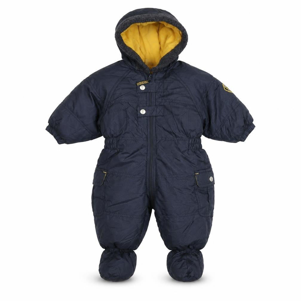 C&A Unisex Baby Blue Snowsuit 6-9 Months Hooded Insulated