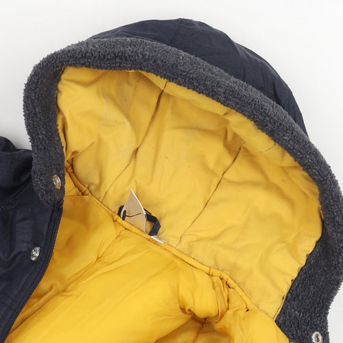 C&A Unisex Baby Blue Snowsuit 6-9 Months Hooded Insulated
