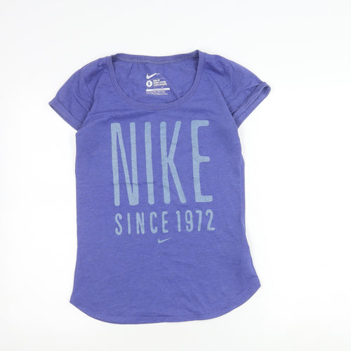Nike Women's Blue Slim Fit T-Shirt S