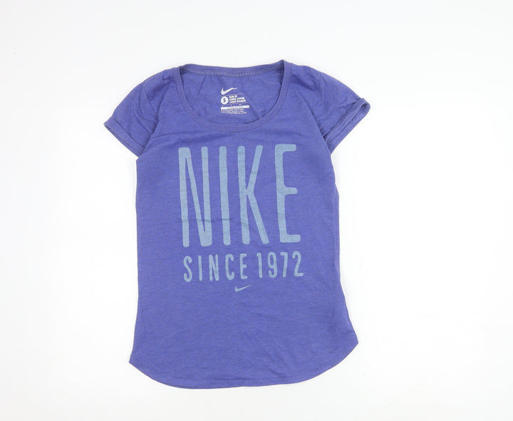 Nike Women's Blue Slim Fit T-Shirt S