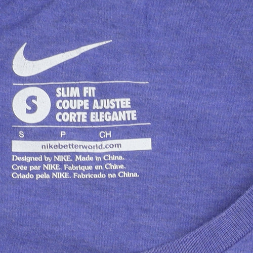 Nike Women's Blue Slim Fit T-Shirt S