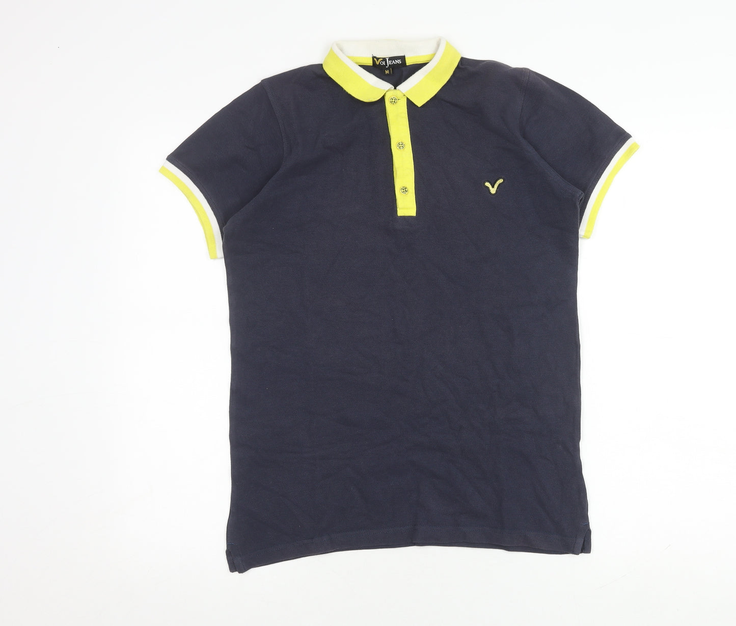 Voi Jeans Men's Blue Polo Shirt M Short Sleeve