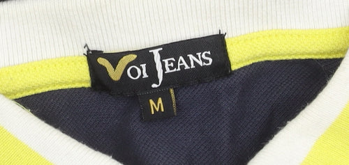 Voi Jeans Men's Blue Polo Shirt M Short Sleeve