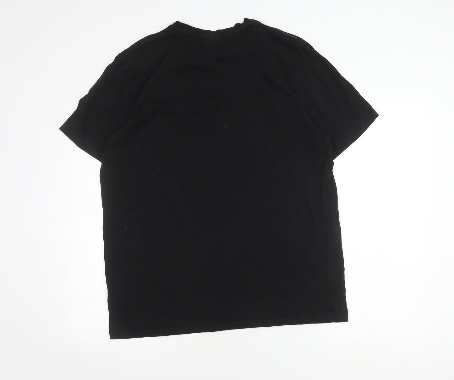 Marvel Men's 2XL Black Cotton T-Shirt with Logo