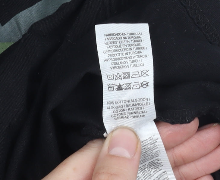 Marvel Men's 2XL Black Cotton T-Shirt with Logo