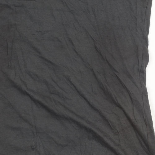 Topshop Women's Grey Sequin Striped Tank Top - Size 16