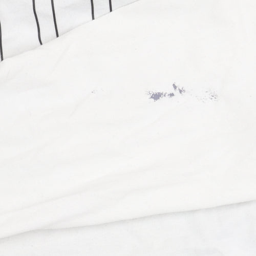 Hollister Men's White Long Sleeve Logo T-Shirt M