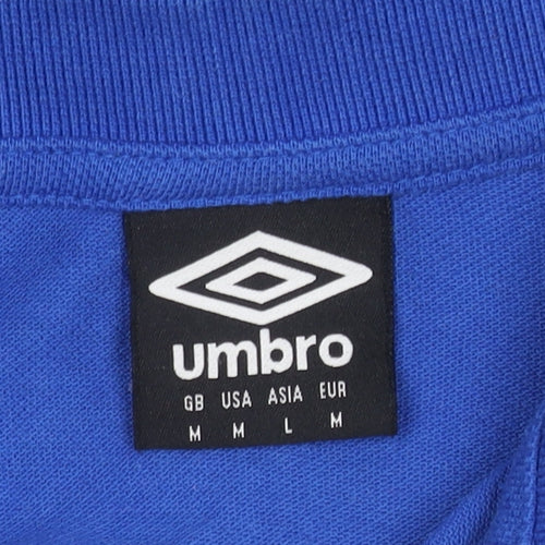 Umbro Men's Blue Short Sleeve Polo Shirt Medium