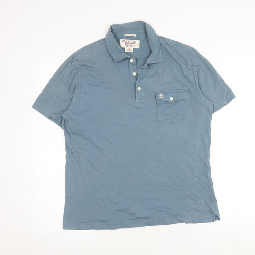 Original Penguin Blue Slim Fit Men's Polo L