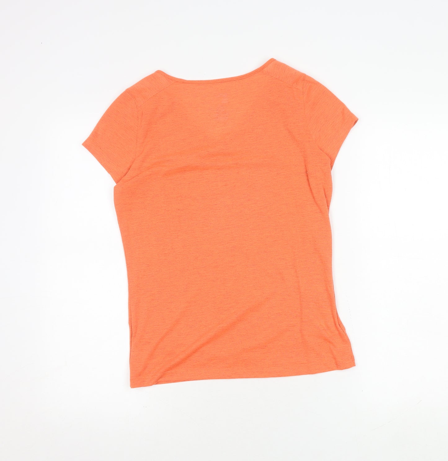 Salomon Women's Orange V-Neck T-Shirt - Size S