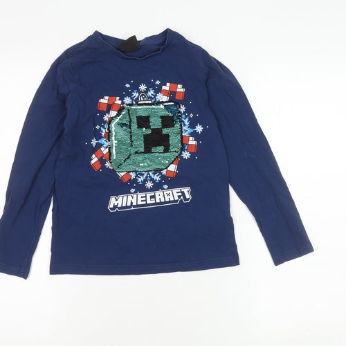 Tu Boys Blue Minecraft Long Sleeve T-Shirt 10 Years