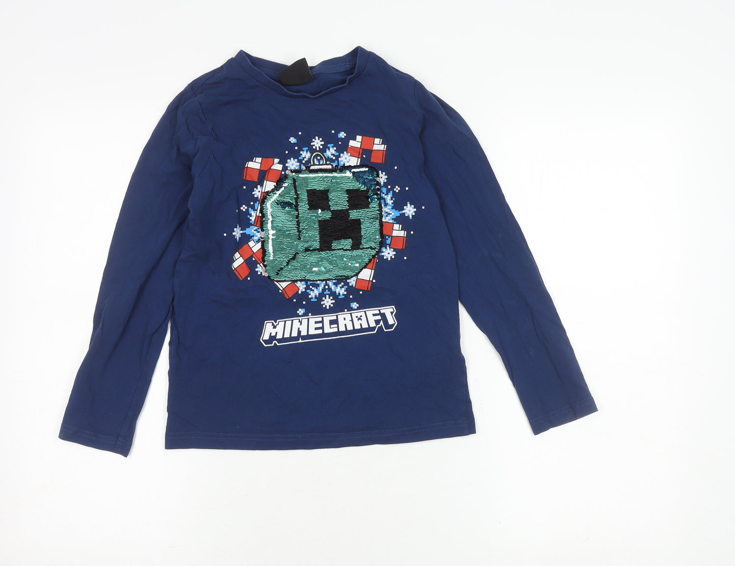 Tu Boys Blue Minecraft Long Sleeve T-Shirt 10 Years