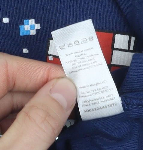 Tu Boys Blue Minecraft Long Sleeve T-Shirt 10 Years