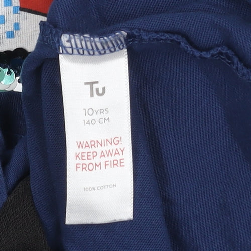 Tu Boys Blue Minecraft Long Sleeve T-Shirt 10 Years