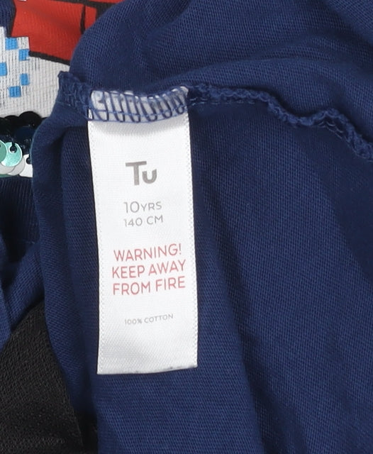 Tu Boys Blue Minecraft Long Sleeve T-Shirt 10 Years