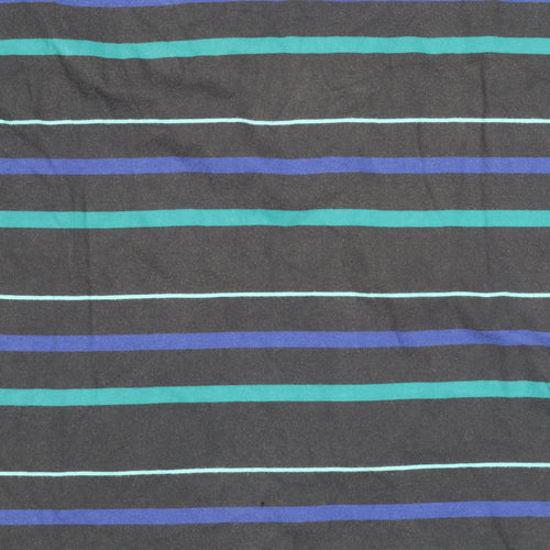 Thomas Nash Men's L Black Striped Polo Shirt