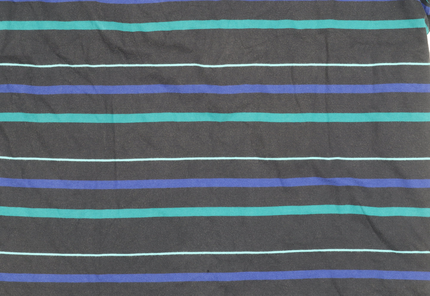 Thomas Nash Men's L Black Striped Polo Shirt