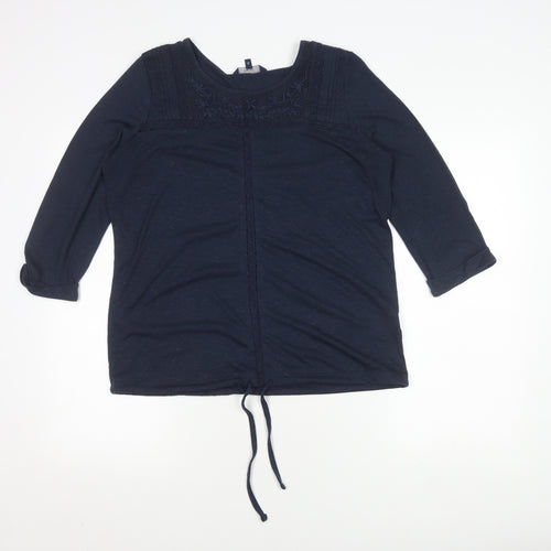 Next Women's Blue Embroidered Tunic, Size 14, Casual Wear