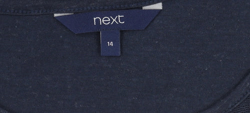 Next Women's Blue Embroidered Tunic, Size 14, Casual Wear