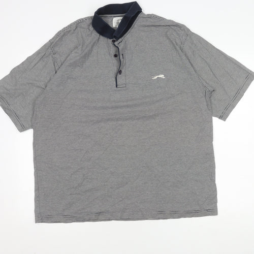 Slazenger Men's XL Black Striped Polo Shirt