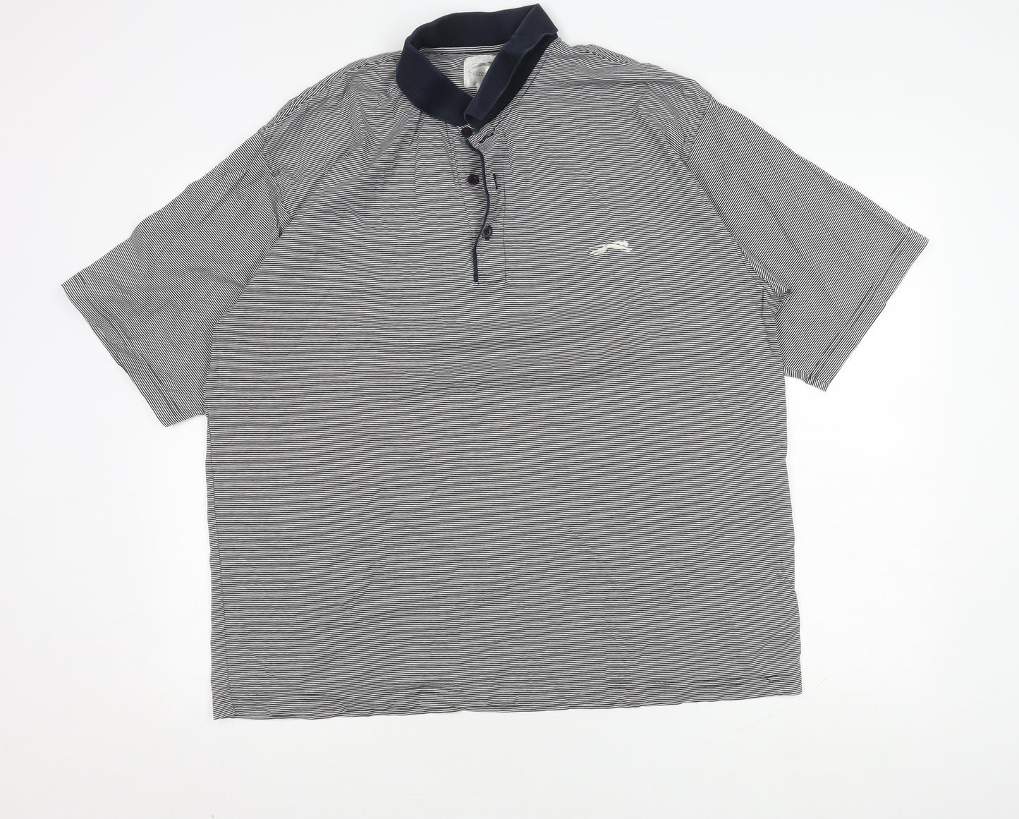 Slazenger Men's XL Black Striped Polo Shirt